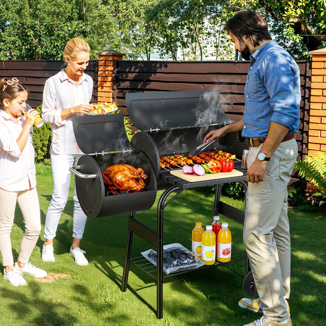 Offset Smoker Kullgrill med Side Firebox BBQ | Skanto