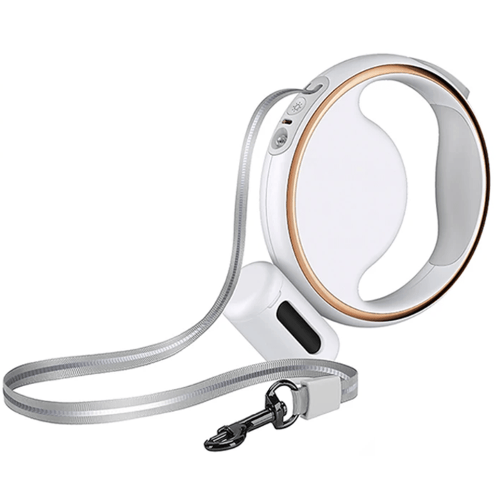 Skanto | Automatisk hundesnor med LED-lampe og avfallssekkholder for stressfrie turer