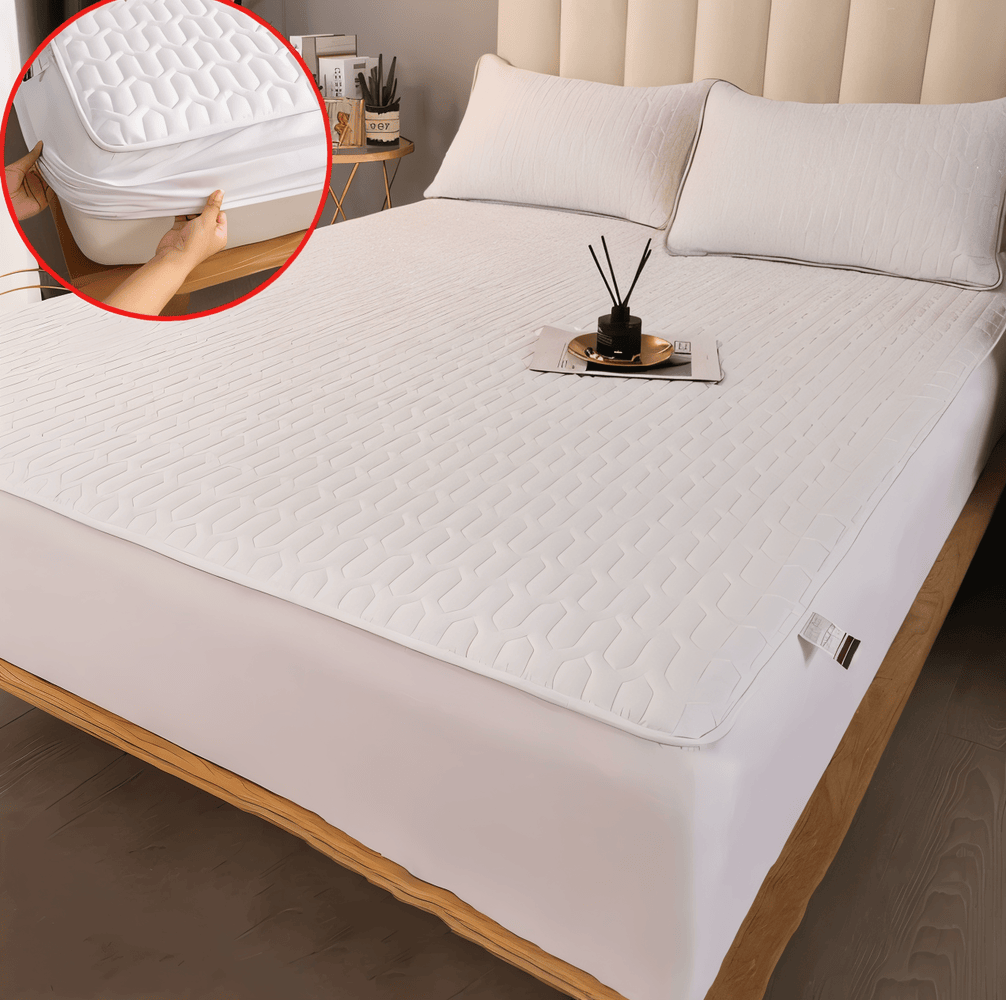 Skanto | FlexiBed madrassbeskytter – Vanntett, pustende og vaskbar med elastisk passform