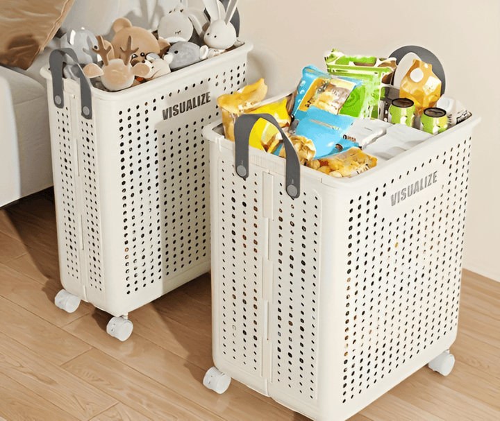 RollEase Sammenleggbar Kleskurv – Med Hjul, Kompakt & Slitesterk for Enkel Transport | Skanto