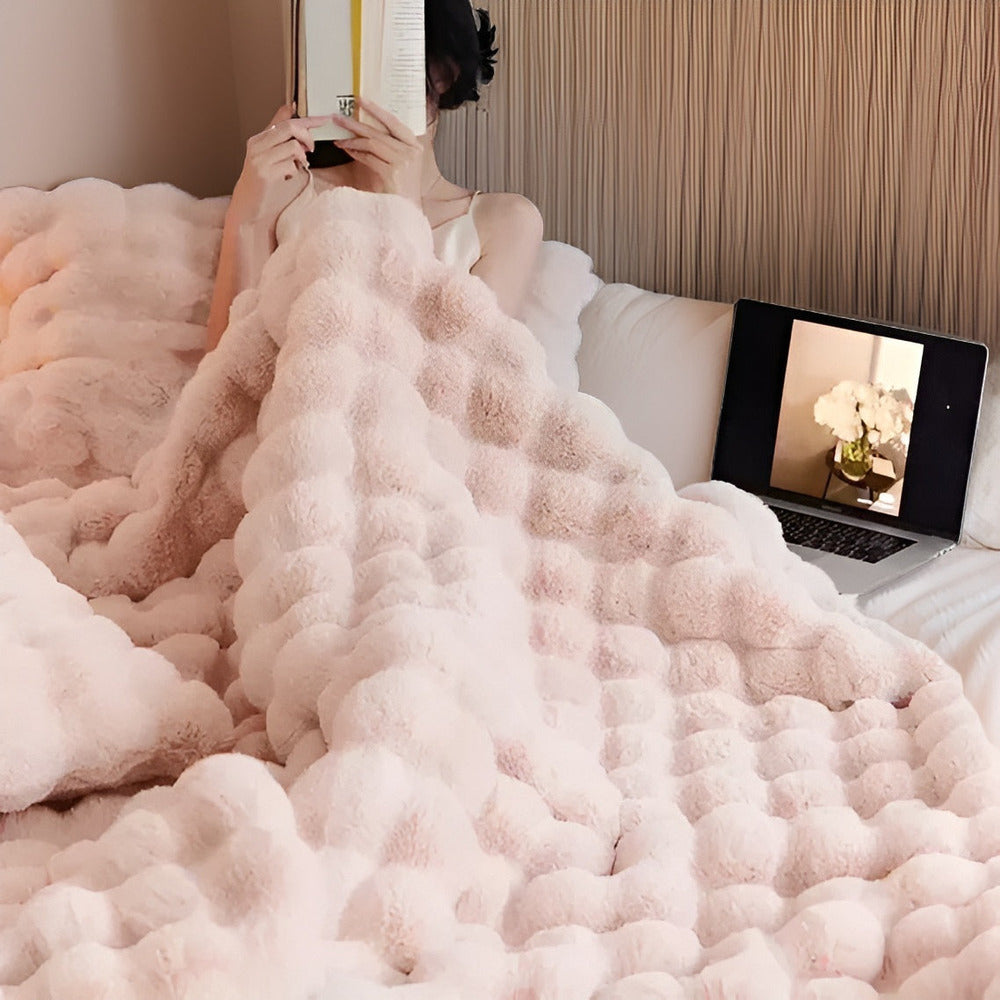 Skanto | Fluffy Faux Fur Reisepledd – Mykt og Vaskbart Fleecepledd