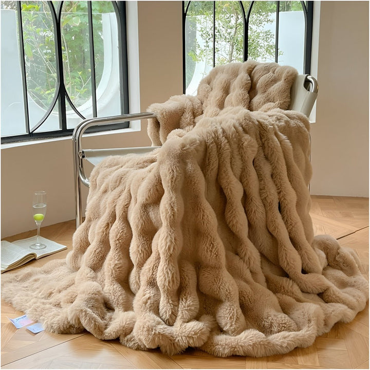 Skanto | Fluffy Faux Fur Reisepledd – Mykt og Vaskbart Fleecepledd