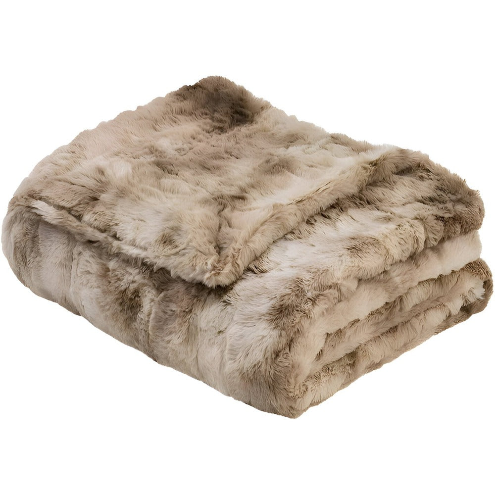 Skanto | Myk Velour Vinterpledd – Varm Korall Fleece Pledd i Batik Stil