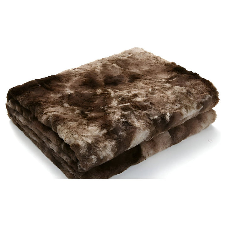 Skanto | Myk Velour Vinterpledd – Varm Korall Fleece Pledd i Batik Stil