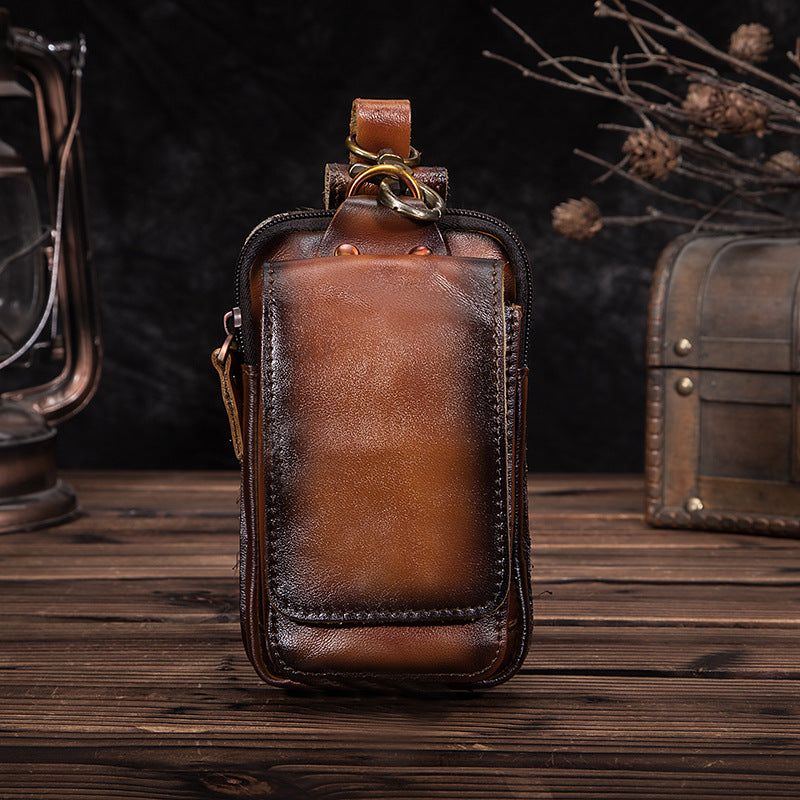 Skanto | Elegant lærbelte-pouch for menn