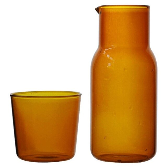 Glass Karaffel & Tumbler Sett – 500ml Borosilikat Vannsett | Skanto