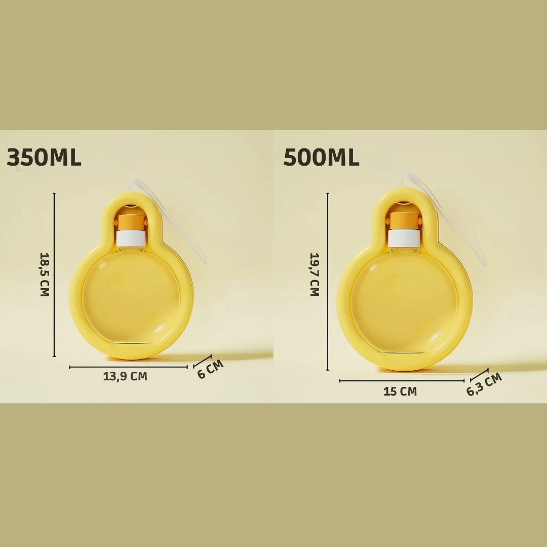 Utendørs vannflaske for hunder 500 ml med skål Skanto