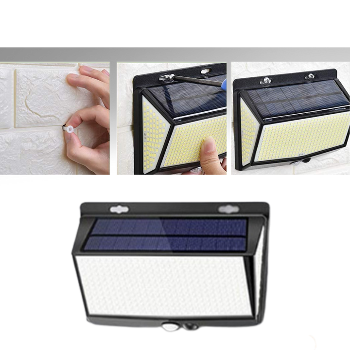 Utendørs 468 LED solcellelampe
