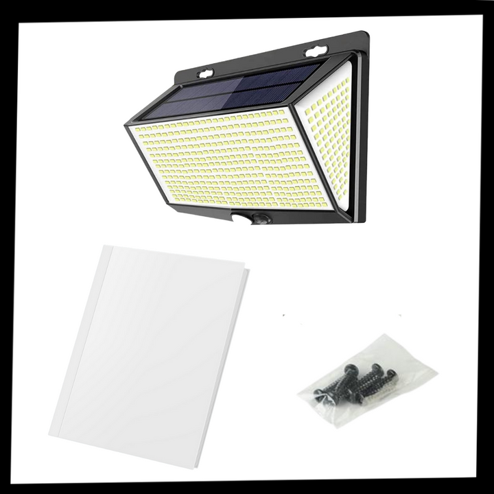 Utendørs 468 LED solcellelampe
