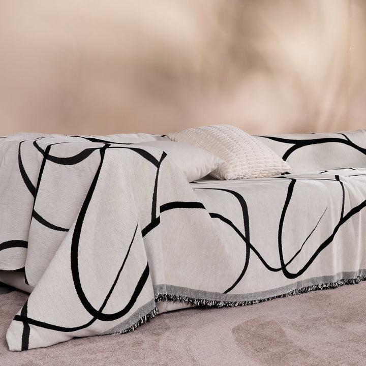 Geometrisk Boho Stil Sofa Trekk - Moderne, Stilig & Holdbar Sofa Beskyttelse | Skanto