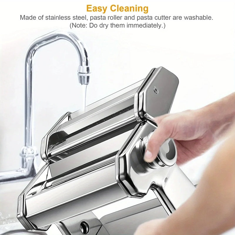 Norvo | Kompakt rustfritt stål pastamaskin med 6 justerbare tykkelsesnivåer