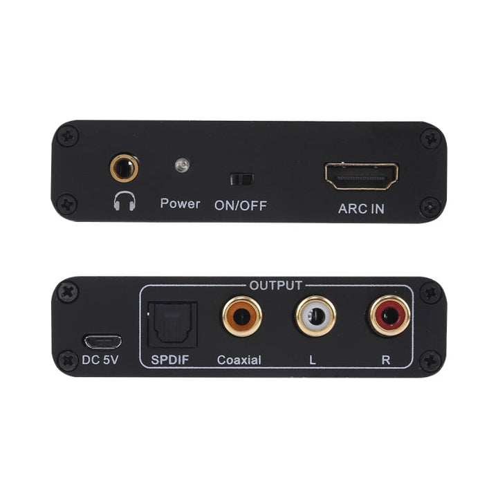 Skanto | 192KHz ARC Lyduttrekker HDMI ARC til SPDIF + Koaksial + L/R Konverter Lydreturkanal Adapter