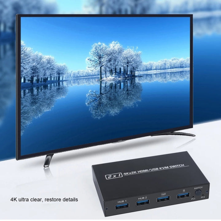 Skanto | AM-KVM201CL 2x1 4Kx2K HDMI / USB / KVM-bryter