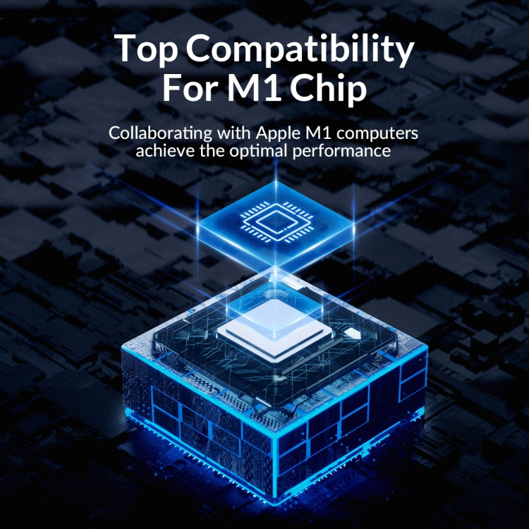 Norvo | ORICO M3U7-G2 Aluminiumlegering 7-port USB 3.2 Gen2 10Gbps HUB med 0,5 m kabel (Sølv)