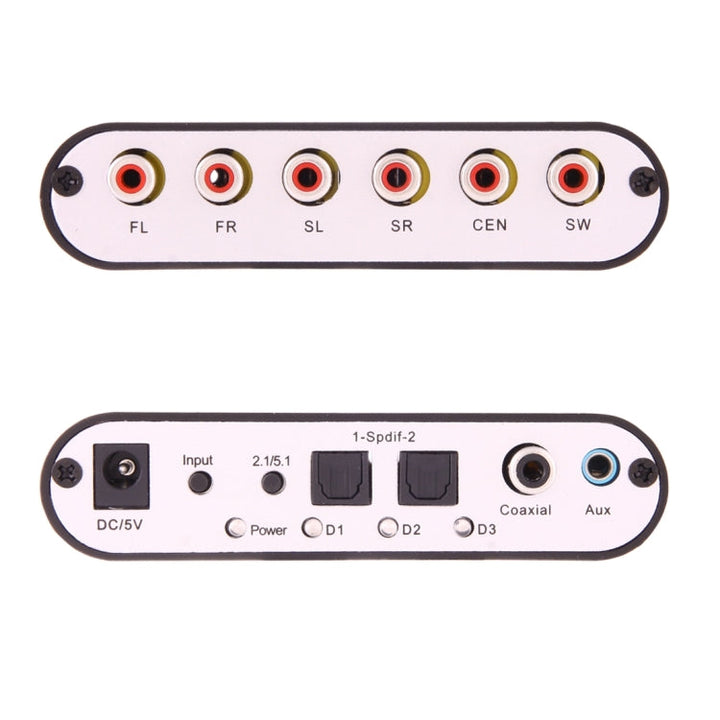 Skanto | NEWKENG 51R DTS / AC3 til Analog 5.1 Lyd / Stereo Lyd Digital Lyd Konverter Dekoder