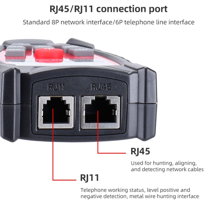 Skanto | BENETECH GT66 RJ11 / RJ45 Multifunksjonell Kabeltester Linjesøker Nettverkskabeldetektor