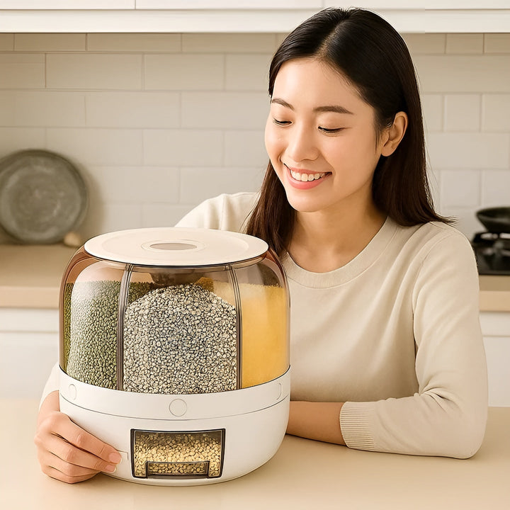 Grain Dispenser – Hygienisk med Insektbeskyttelse | Praktisk for Kjøkken & Oppbevaring | Skanto