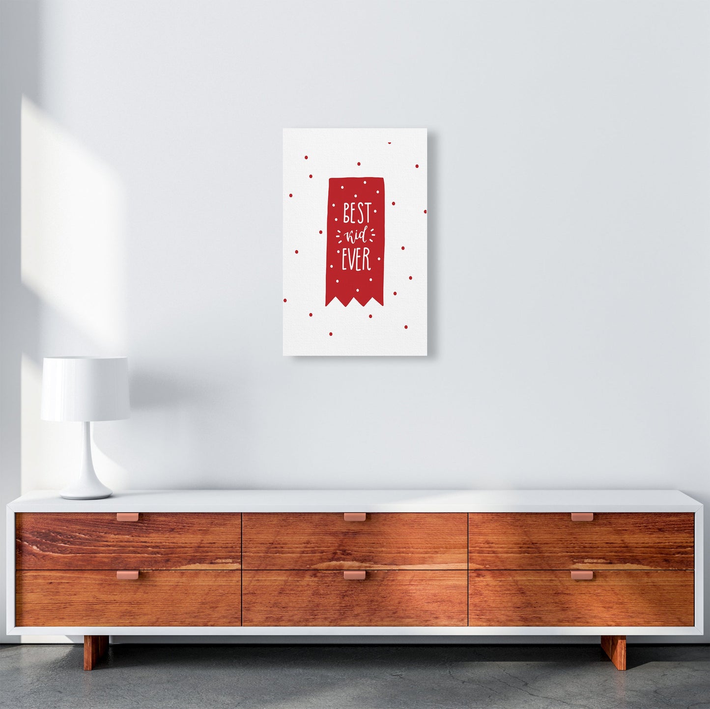 Norvo | Beste Barn Alle Tider Rød Super Scandi Kunsttrykk fra Pixy Paper