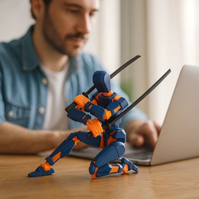 Skanto | 3D-printet mech actionfigur med flere leddbevegelser