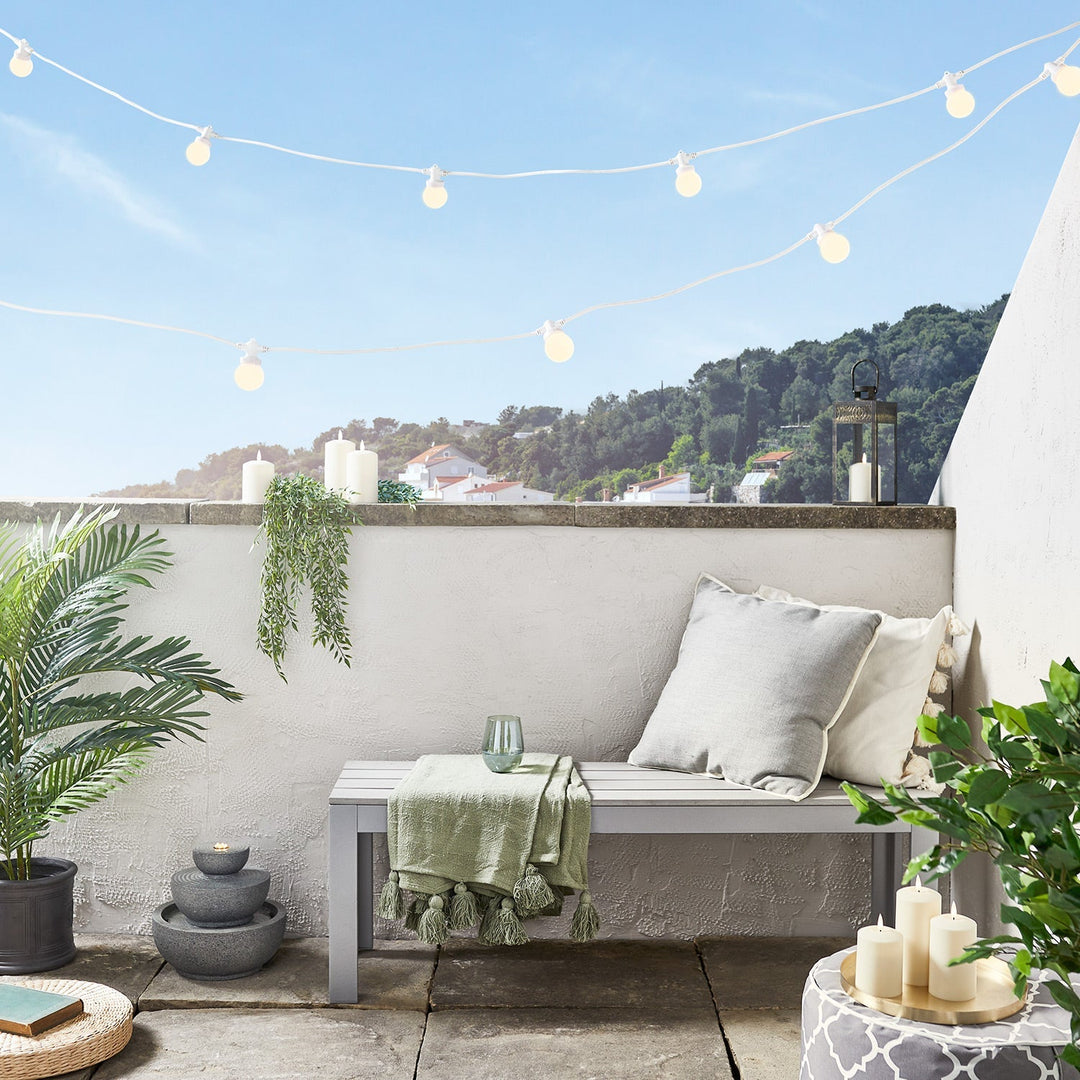 Skanto | Pro Connect 5m 10-delers party lyskilder varm hvit sammenkoblingsbar hvit kabel