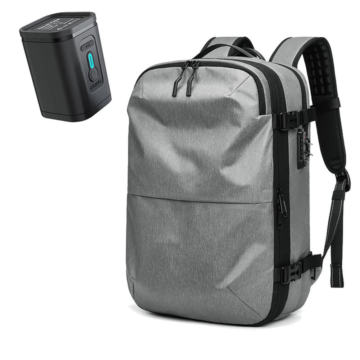 Skanto | Packlite Slim – Vanntett kompresjonsryggsekk med USB-tilkobling for håndbagasje
