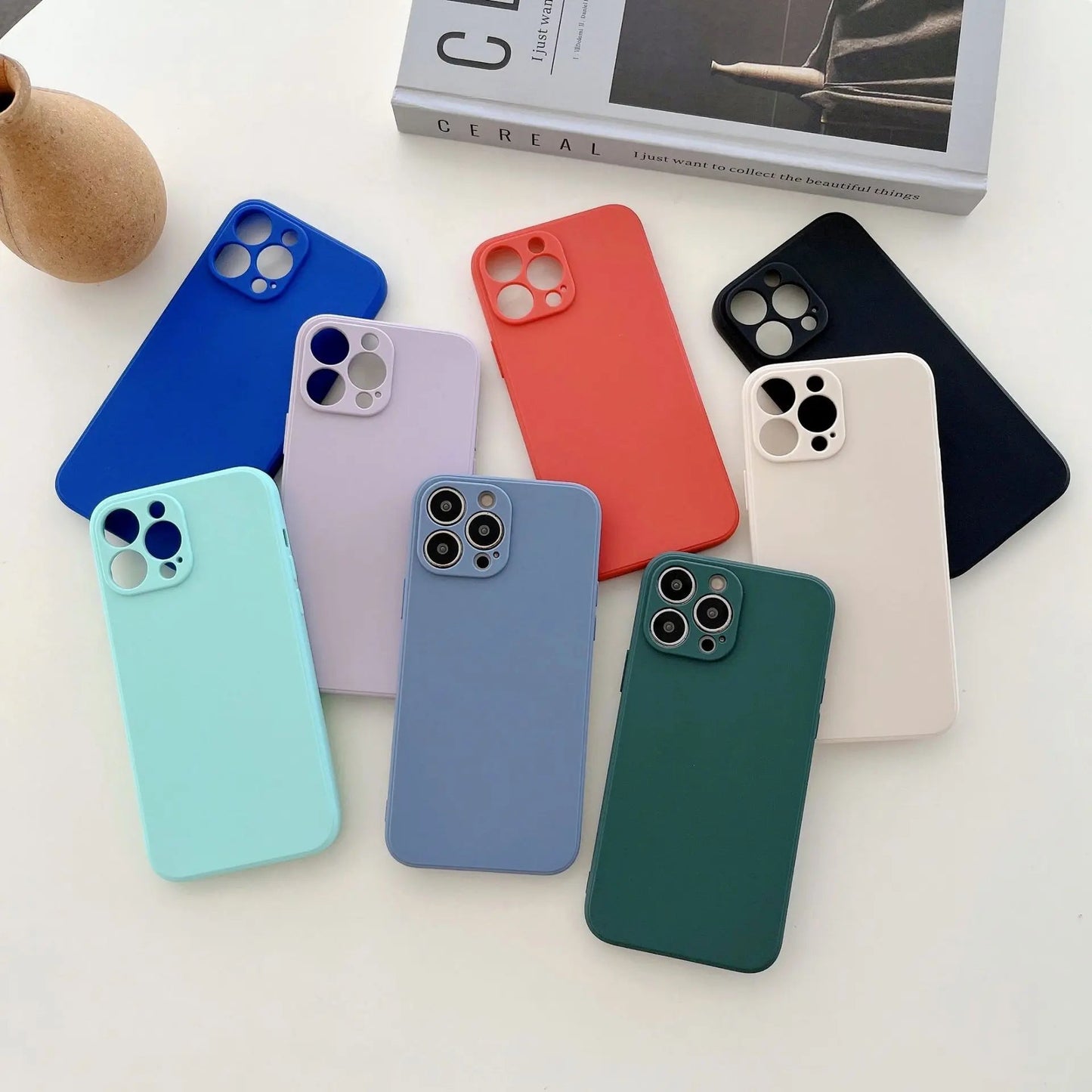 Norvo | Pastell solid farge silikon iPhone-deksel