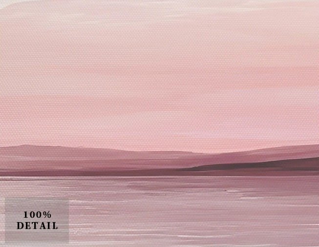 Pastel Blue Pink Purple Abstract Landscape Wall Art Fine Art Canvas Print Wide Format Picture for Bedroom Above Bed or Above Sofa | Skanto