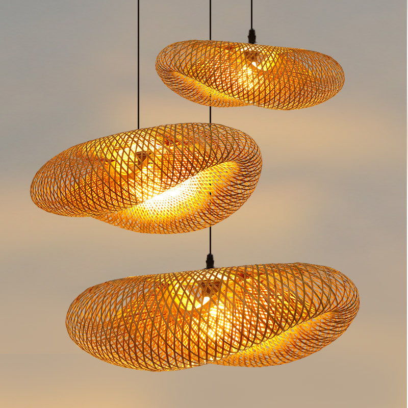 Skanto | Rattanvevd Bambus - Pendellampe - Led - Lys