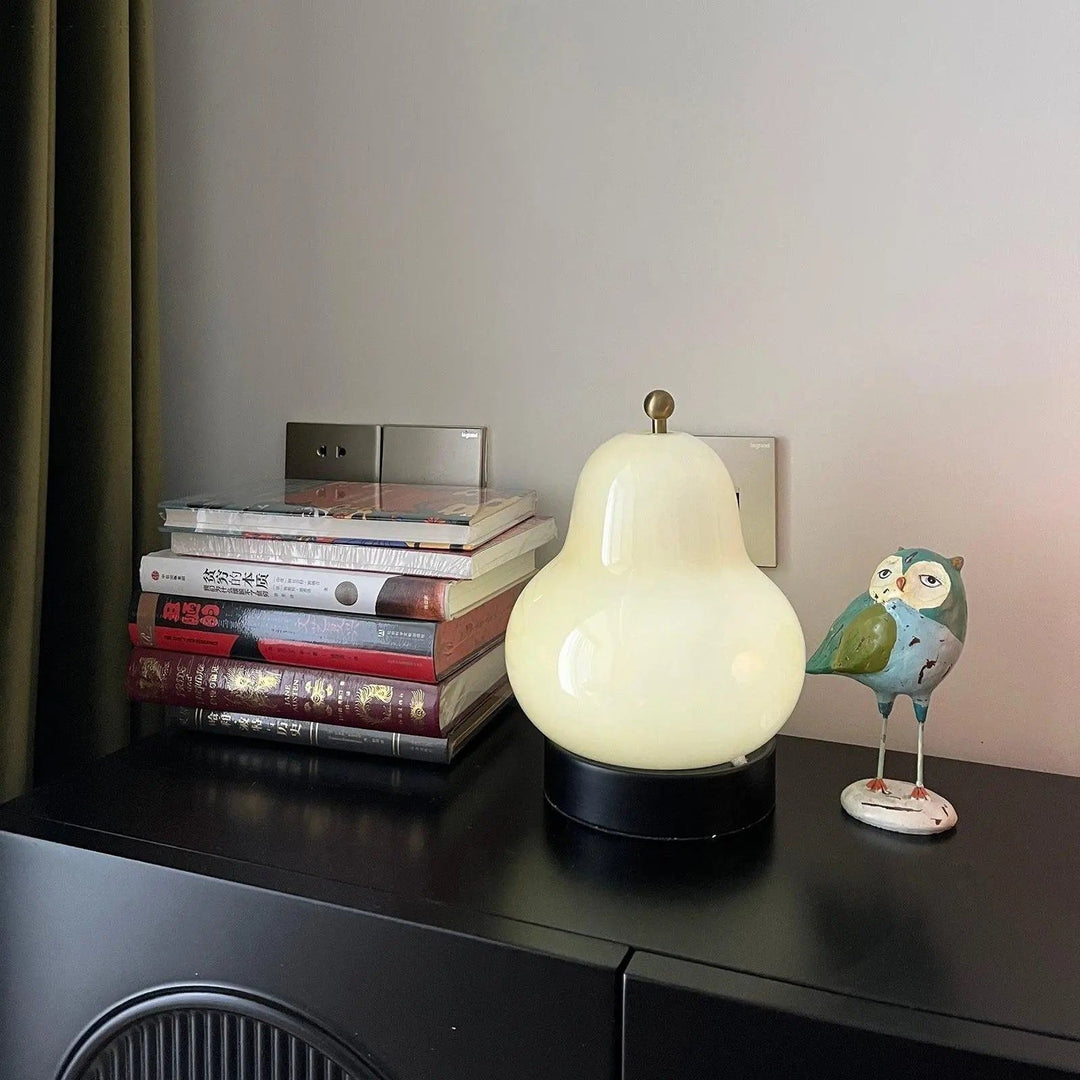 Pæreformet Touch Dimmer Lampe med Varmt Lys Skanto