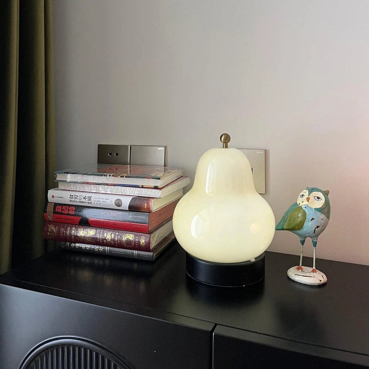 Pæreformet Touch Dimmer Lampe med Varmt Lys Skanto