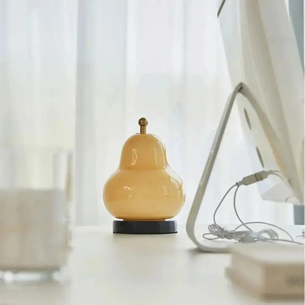Pæreformet Touch Dimmer Lampe med Varmt Lys Skanto