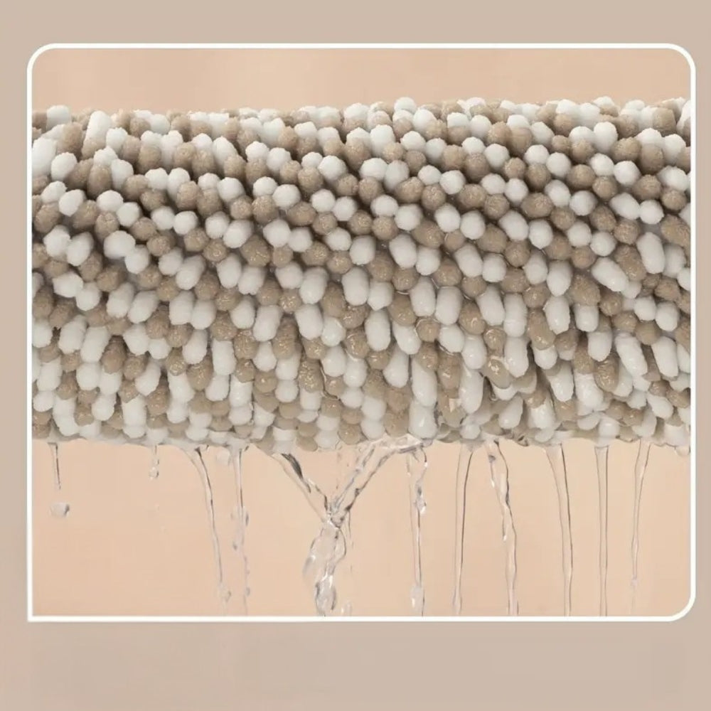 Skanto | Pebble-Knit Stripete Chenille Badmatte