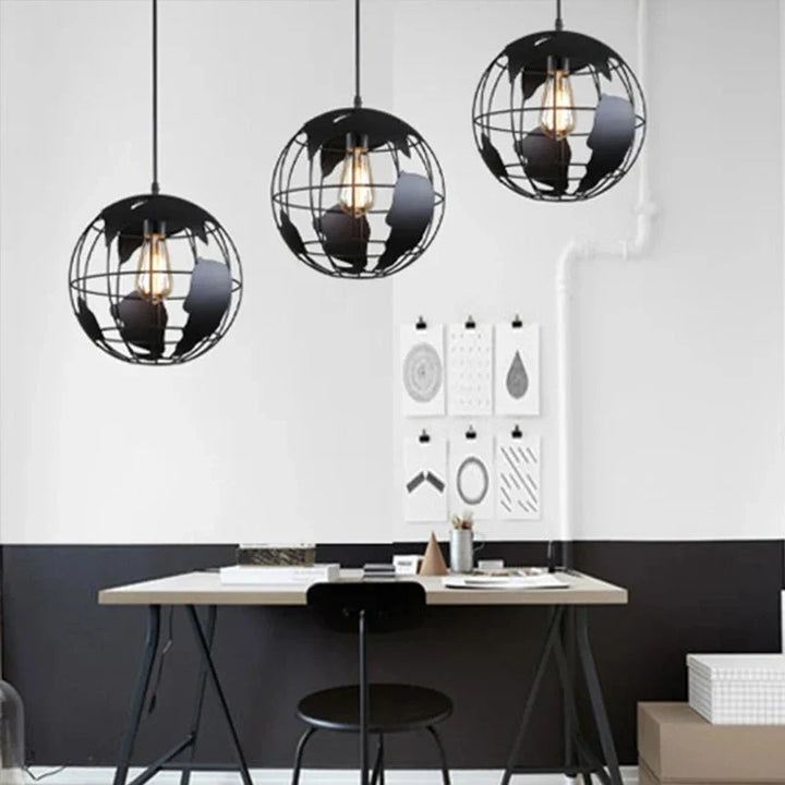 Kreative Erde Chandelier Pendellampe – Industrielt Retro Design laget av Metall | Skanto
