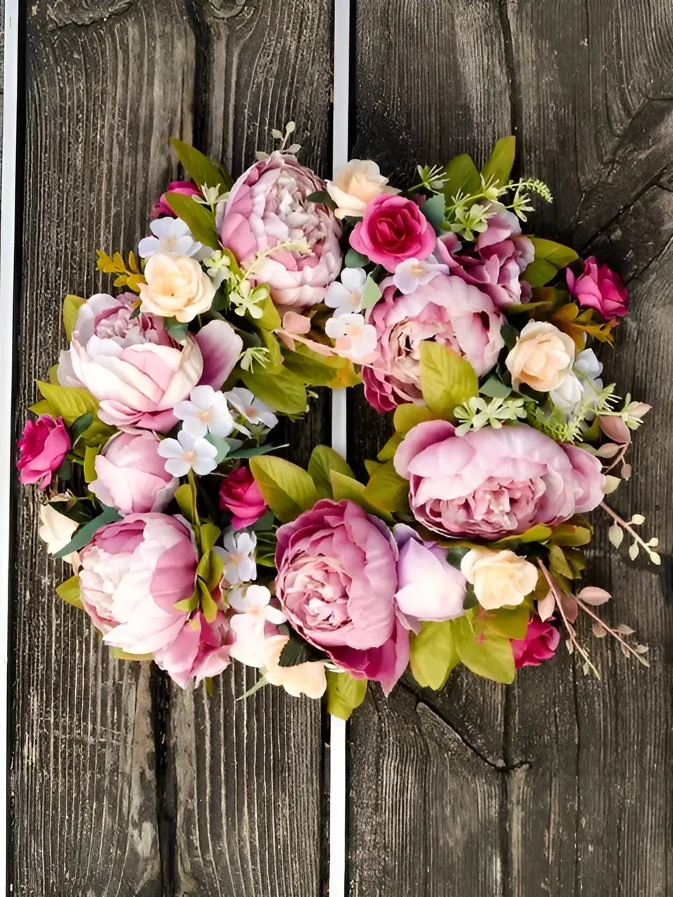 Skanto | Kunstnerisk Krans - Høstblomst - Utendørs & Peoner - Koselig Høstdekorasjon