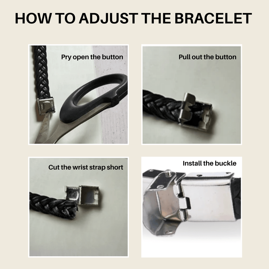 Skanto | Lær- og rustfritt stål ID-armbånd med gravering