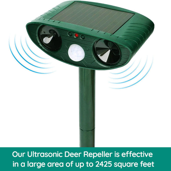 Norvo | Raccoon Outdoor Ultrasonic Repeller - Solcelled Ultrasonic Dyre- og Skadedyrkontroll - Bli kvitt vaskebjørner innen 48 timer