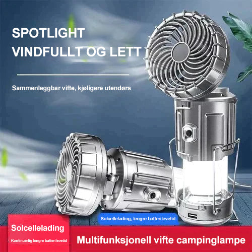 Skanto | Bærbar LED-Campinglampe Med Vifte