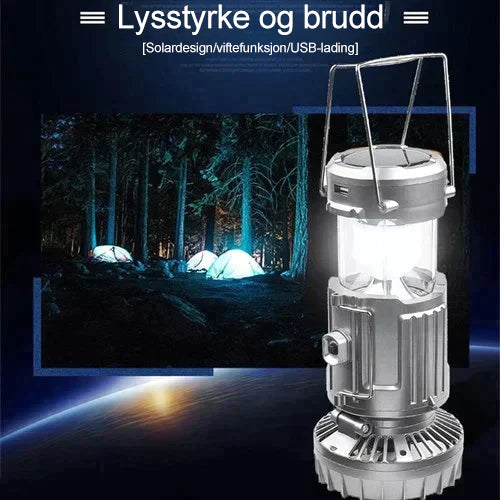 Skanto | Bærbar LED-Campinglampe Med Vifte