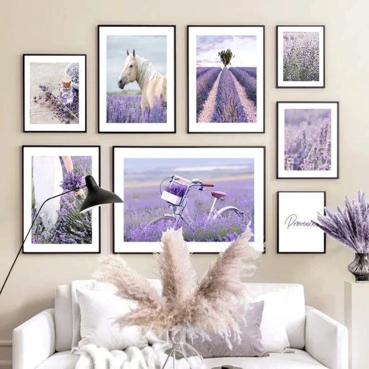 Provence Landskap Purpur Lavendel Bilder av rolig vegkunst Fine Art lerretsutskrifter Galleri veggbilder for stue Kunst Dekor | Skanto