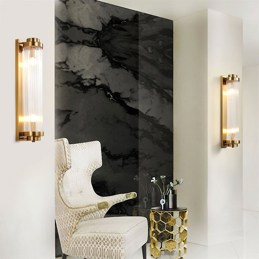 Skanto | Vintage Glass Vegglampe med LED i Retro Stil