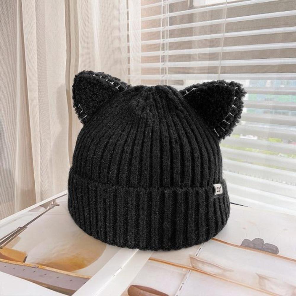 CozyCat Beanie - Trendy Vinterlue med Kattøre Skanto