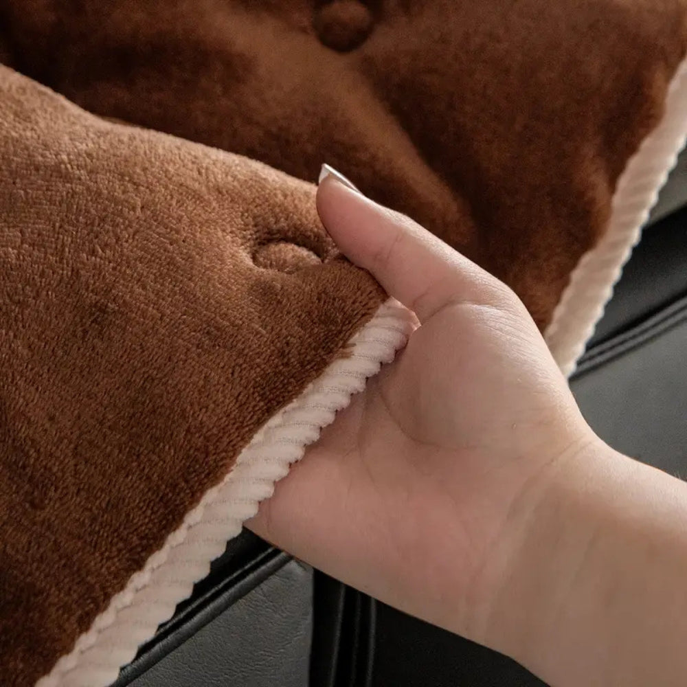 Skanto | Plysj Knappryddet Sofa Deksel