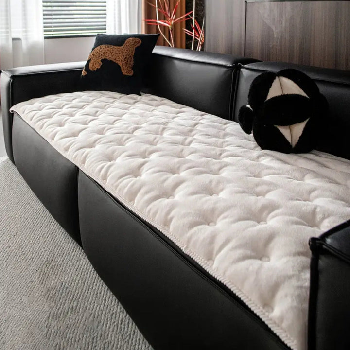 Skanto | Plysj Knappryddet Sofa Deksel