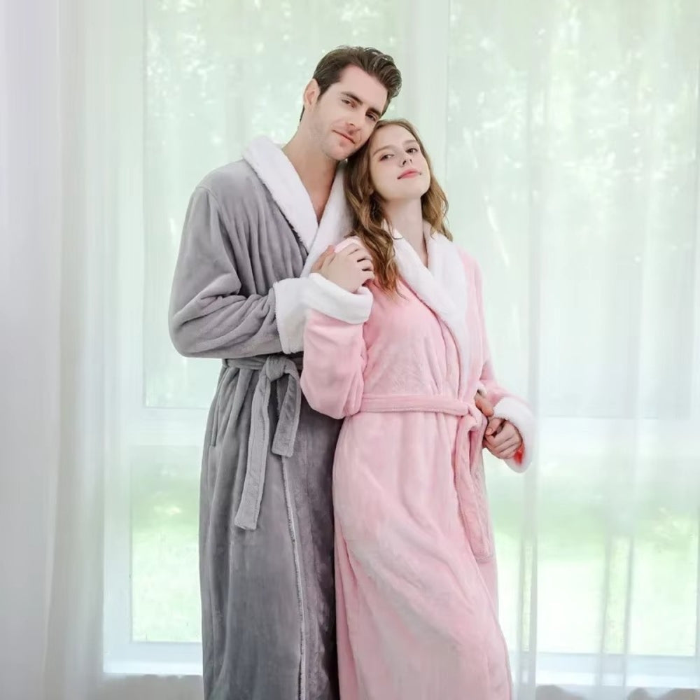 Skanto | Plush Fleece Kontrast Beskytter Badekåpe