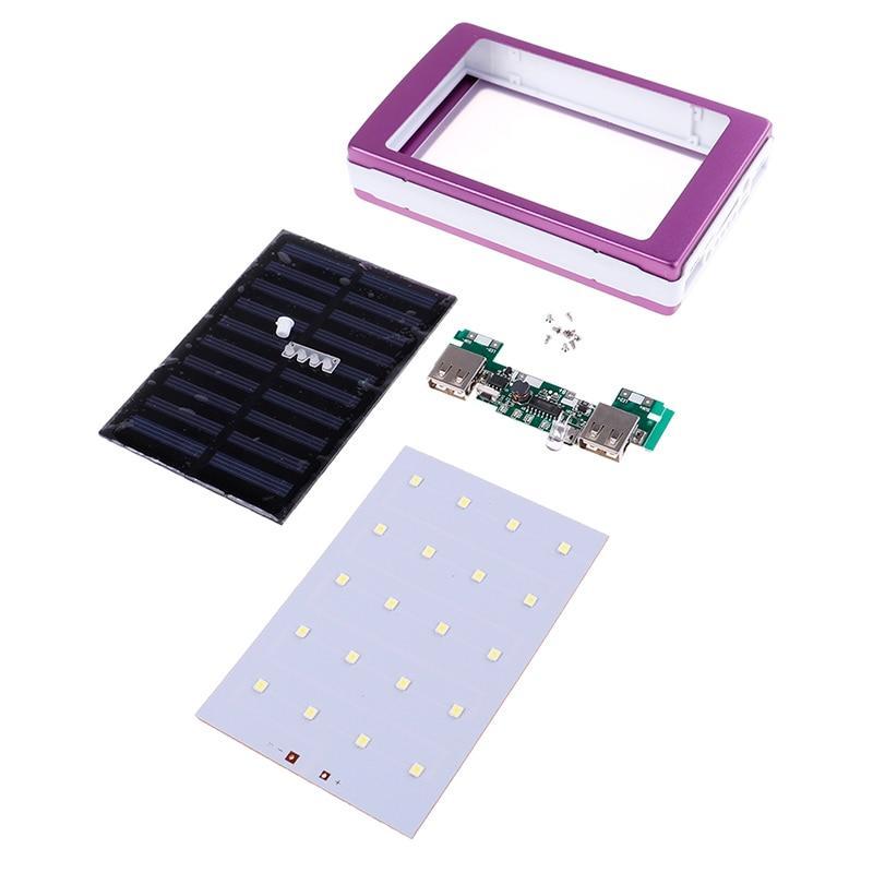 Skanto | Bærbar 5x18650 Powerbank Pover Power Bank 18650 Solenergi Power Bank Hylster DIY Boks Dual USB Kit Telefonlader Lommelykt