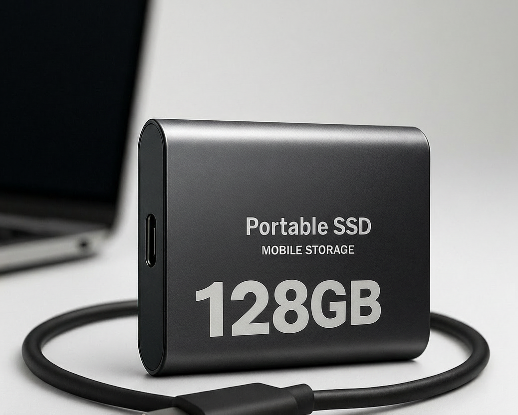Skanto | DataSprint Ekstern SSD 128GB – Rask USB-C lagring opptil 1050 MB/s