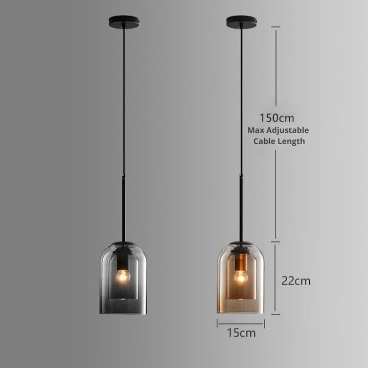 Dobbel glasspendellampe Skanto