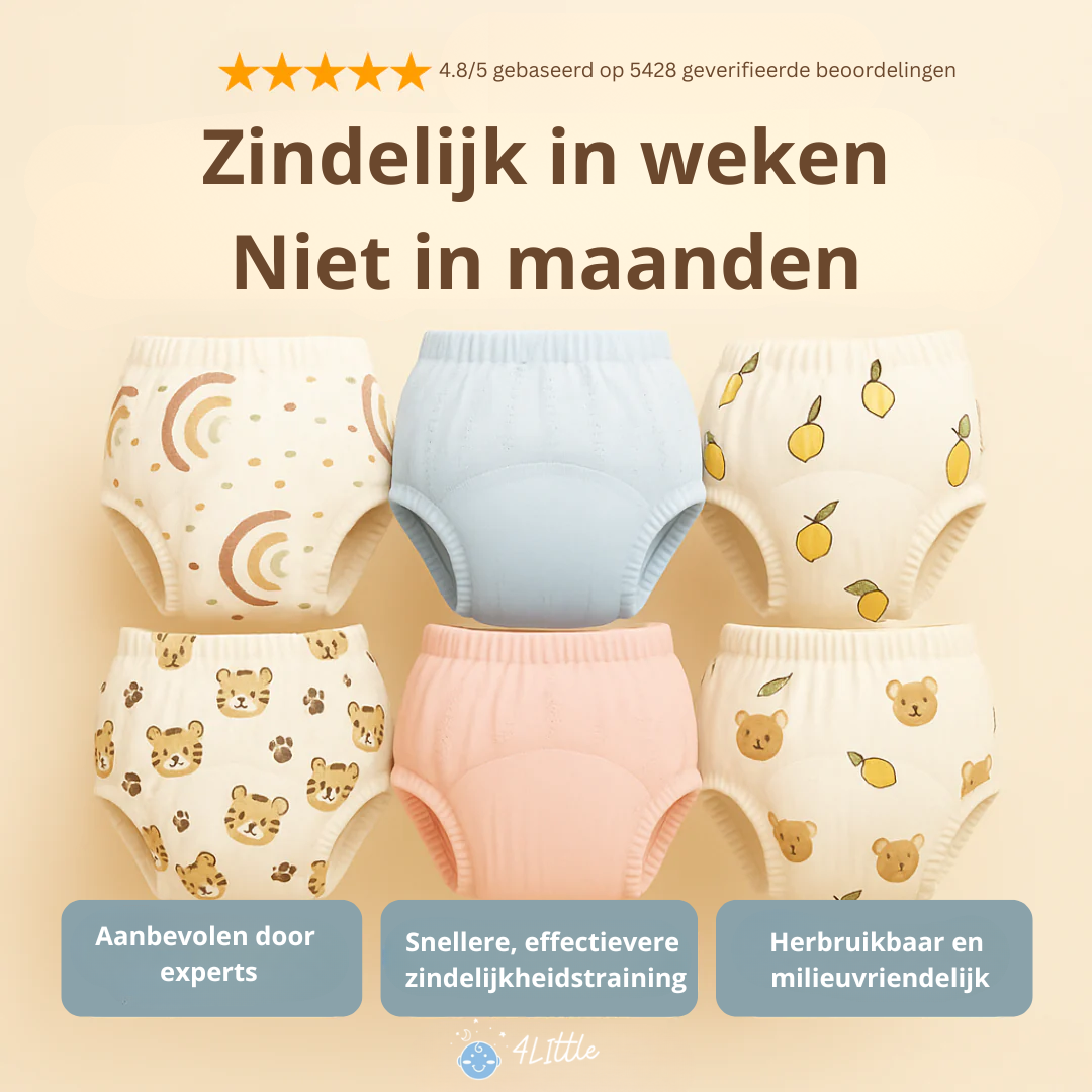 Norvo | PottyPals Potty Trening Bukser | Gjenbrukbare Bomullsbukser 80-110 cm – Lære å gå på do enkelt og komfortabelt