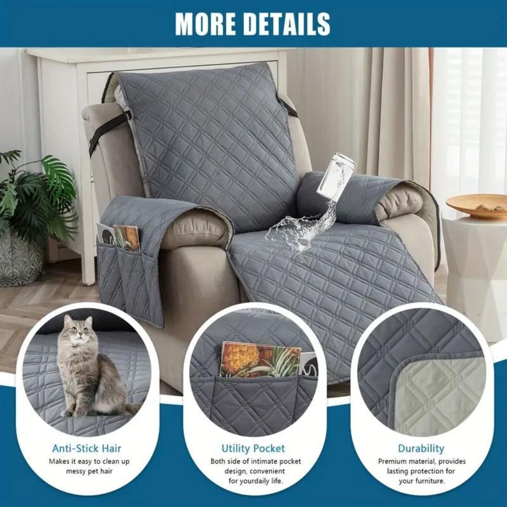Skanto | Recliner Cover Quilted Waterproof Armchair Protector