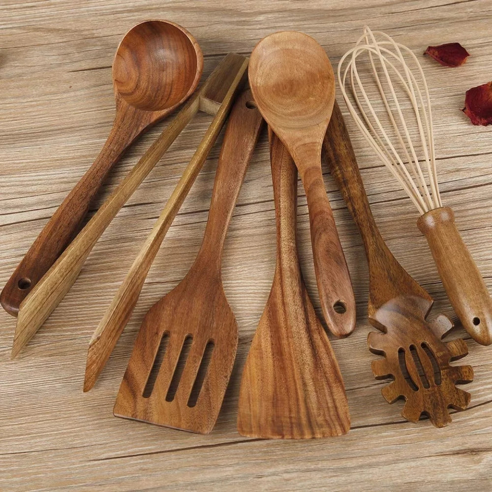 Skanto | Tre Cooking Utensils Set Teak Non Stick